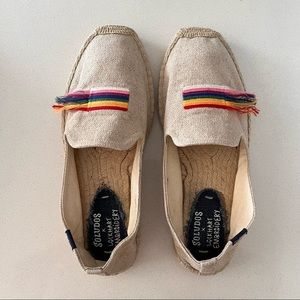 SOLUDOS Lockhart Embroidery women’s Pride espadrille shoes. Size 9.5 Womens
